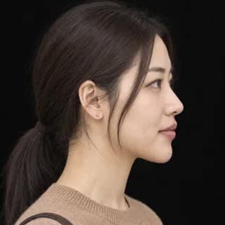AI-generated character Hana Seo, right profile